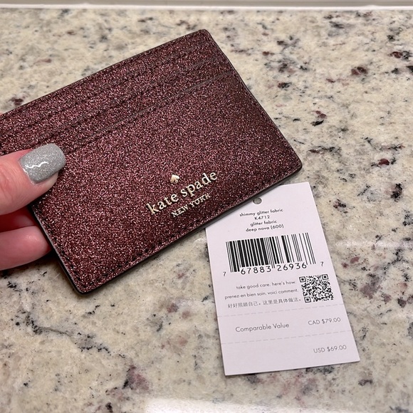 Kate Spade Shimmy Glitter Card Holder NWT - Picture 7 of 7
